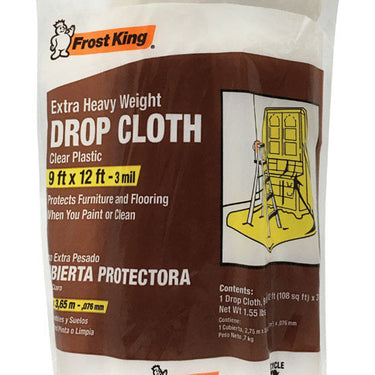 Frost King 9 ft. W X 12 ft. L X 3 mil Plastic Drop Cloth 1 pk