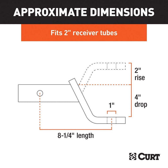 CURT 7500 lb. cap. Hitch Ball Mount