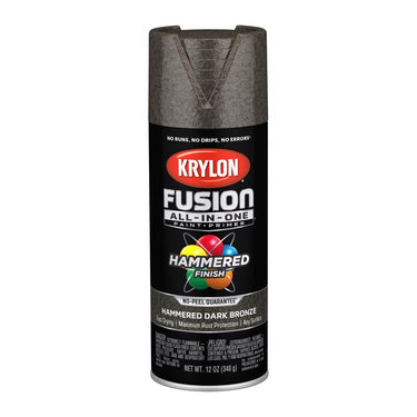 Krylon Fusion All-In-One Hammered Dark Bronze Paint+Primer Spray Paint 12 oz