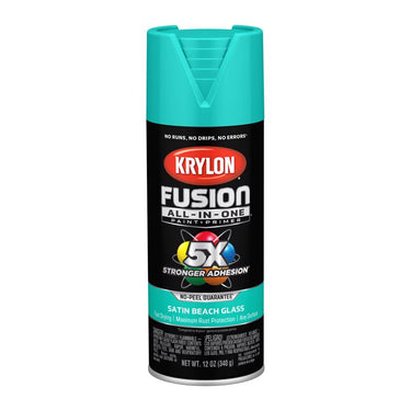 Krylon Fusion All-In-One Satin Beach Glass Paint+Primer Spray Paint 12 oz