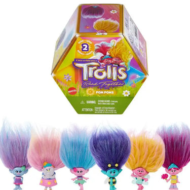 Trolls 3 Band Together Pom Poms Assortment (1 Random Keychain)