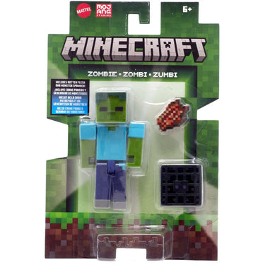 Minecraft Action Figures & Accessories Collection, 3.25-in Scale & Pixelated Design (Assorted. 1 Figure)