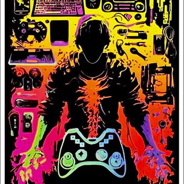 Gamer Dude by Sasha Blacklight Poster
