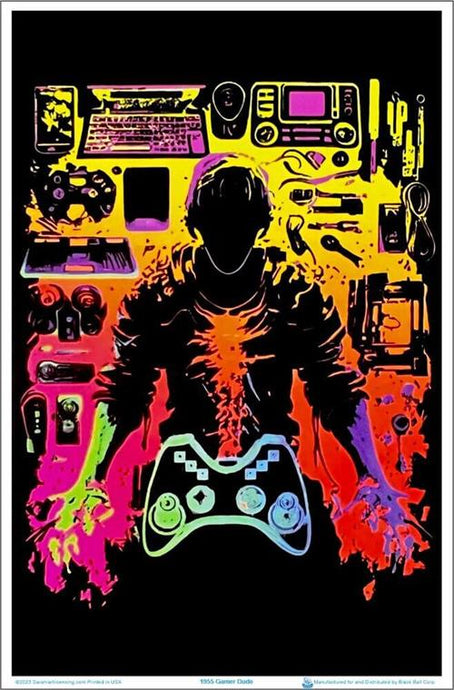 Gamer Dude by Sasha Blacklight Poster