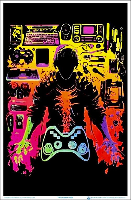 Gamer Dude by Sasha Blacklight Poster