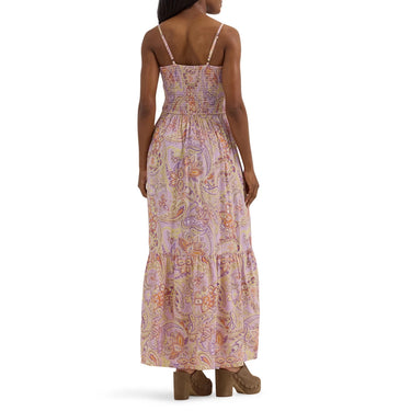 Wrangler Women's Retro Punchy Square Neck Maxi Dress (Multicolor) Size L