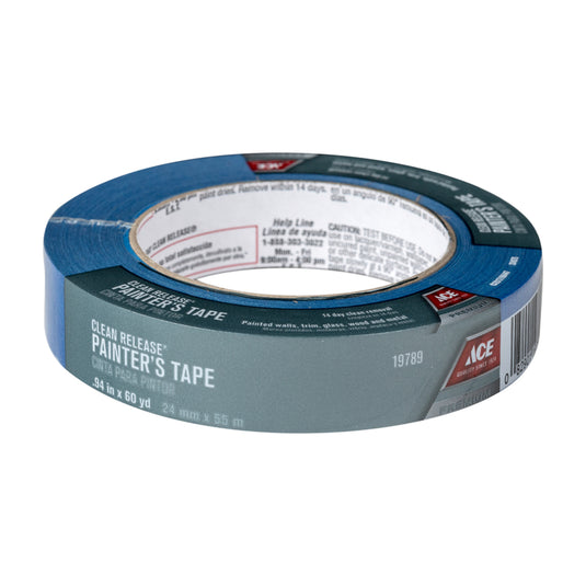 Ace Clean Release 0.94 in. W X 60 yd L Blue Medium Strength Painter's Tape 1 pk