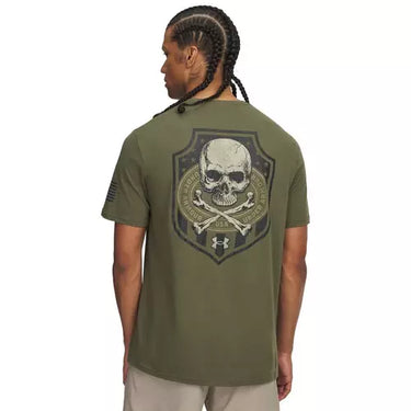Under Armour Men's Freedom Military Skull Shirt (Marine OD Green) Size M