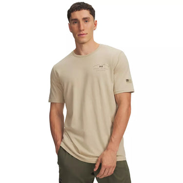 Under Armour Freedom Mission T-Shirt (Desert Sand/Black) Size L