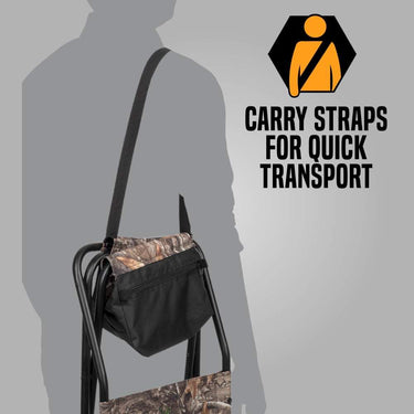 Vanish Foldable Seat with Backrest (Realtree Edge Camo)