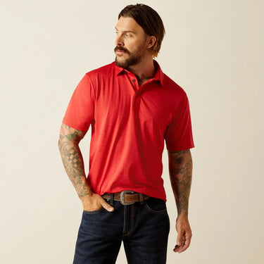 Ariat Charger 2.0 Fitted Polo (Red) Size XL
