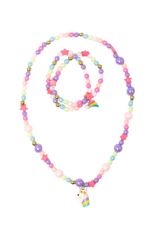 Load image into Gallery viewer, Cheerful Starry Unicorn Necklace Bracelet Set
