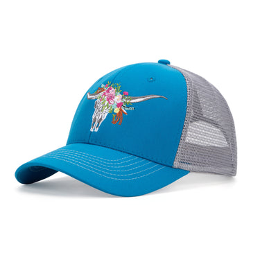Bull Skull Hat (Turquoise/Grey)