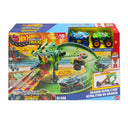 Hot Wheels Monster Trucks Sharks vs Dinos Dragon Demolition playset in its retail box