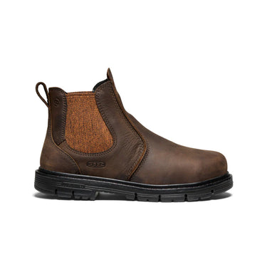 Keen Women's San Jose Chelsea 90° Heel Boot (Aluminum Toe) Cascade Brown/Black 11M