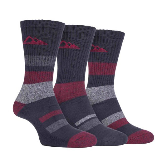 Storm Valley - 3 Pack Mens Cushion Sole Lightweight Breathable Cotton Hiking Socks