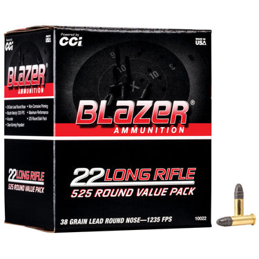 CCI Blazer Rimfire .22 LR Ammo 525 Round Value Pack 38 Grain LRN