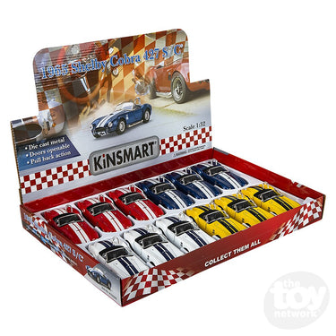 5" Die-Cast Pull Back 1965 Shelby Cobra 427 1:32 Scale (Sold Separately)