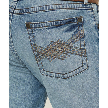 Wrangler Men's Rock 47 Slim Straight Cut Pants (Light Medium Wash) Size 36X34