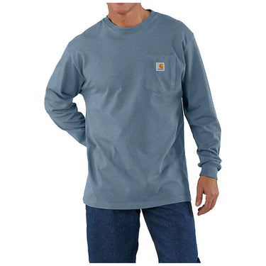 Carhartt Loose Fit Heavyweight Long-Sleeve Pocket T-Shirt (Thundercloud Heather) Size XXL