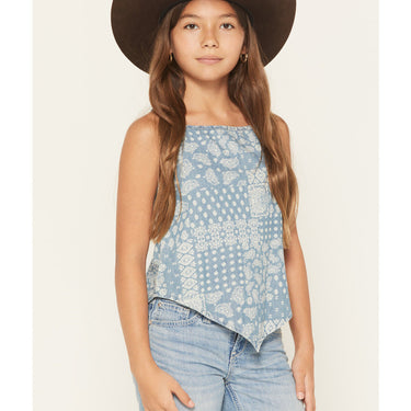 Wrangler Girl's Trapeze Tank Top (Denim) Size XL