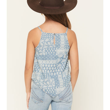 Wrangler Girl's Trapeze Tank Top (Denim) Size XL