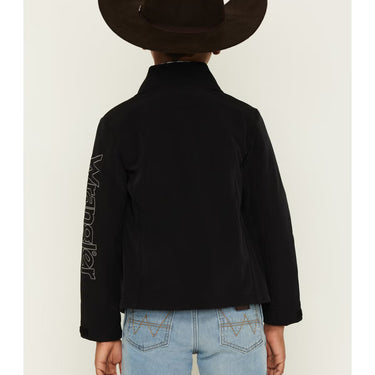 Wrangler Boys' Western Trail Team Logo Zip Jacket (Black) Size S