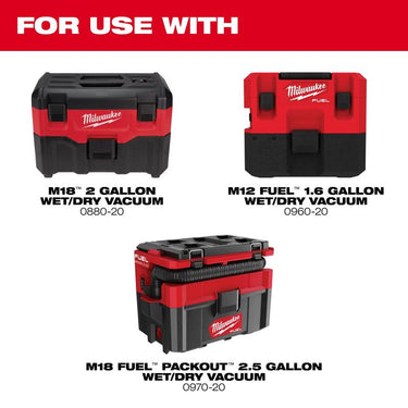 Milwaukee 2.7 in. D Shop Cartridge Wet/Dry HEPA Filter 1 pc
