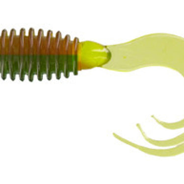Big Bite Baits Ring Triple Tip Grub (Green Weenie)