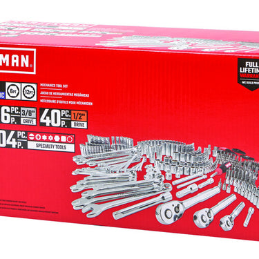 Craftsman 1/4, 3/8 and 1/2 in. drive Metric and SAE 6 and 12 Point Mechanic's Tool Set 308 pc (In-Store Pickup Only)