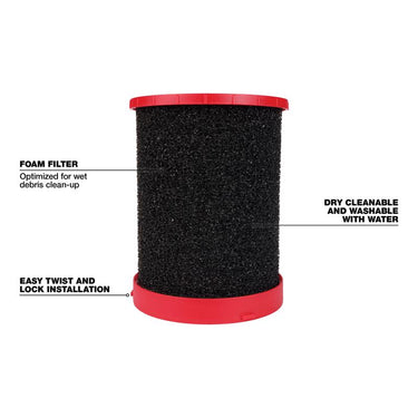 Milwaukee Shop Wet/Dry Vac Filter 1 pc