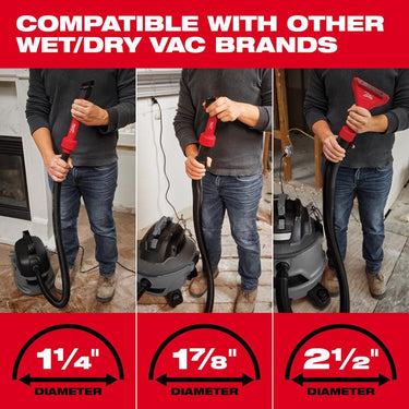 Milwaukee AIR-TIP 1-1/4 in. - 2-1/2 in. Wet/Dry Shop Vac Flexible Long Reach Crevice Tool 1 pc
