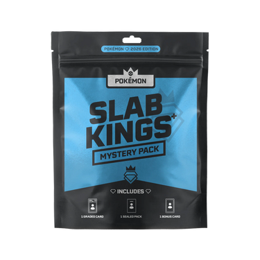 Slab Kings Plus Pokémon Mystery Pack in a sealed blue and black foil pouch