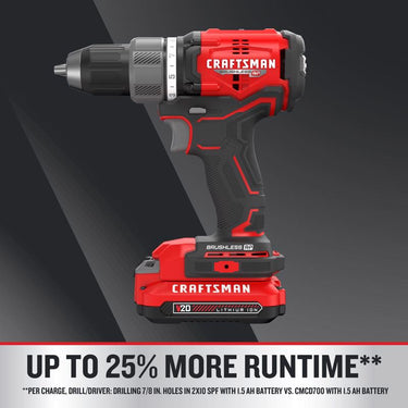 CRAFTSMAN V20 RP 1/2 in. Brushless Cordless Drill/Driver Kit (Battery)