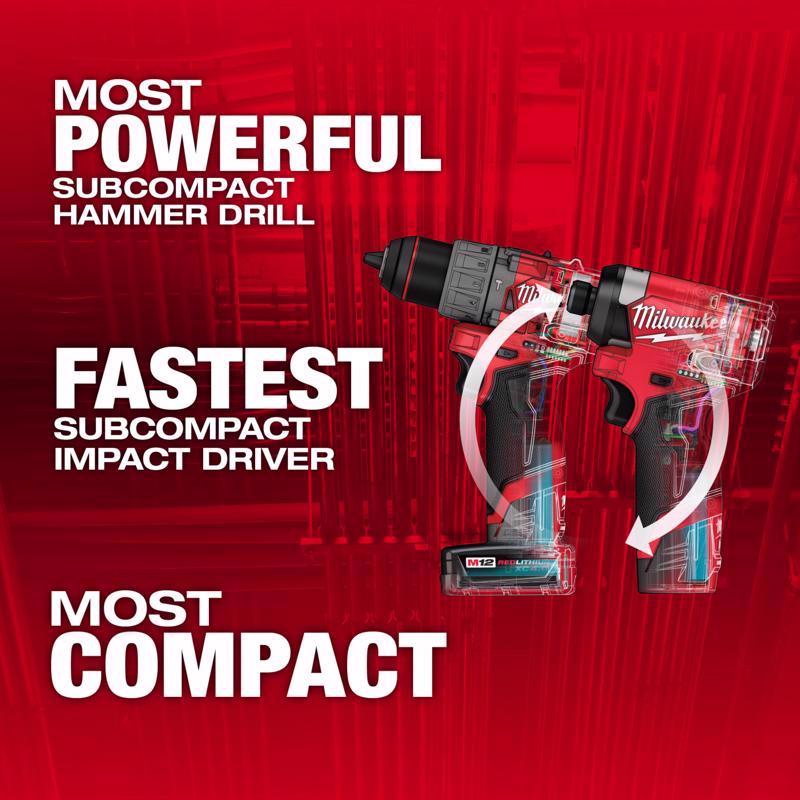 Load image into Gallery viewer, Milwaukee M12 FUEL Cordless Brushless 2 Tool Combo Kit
