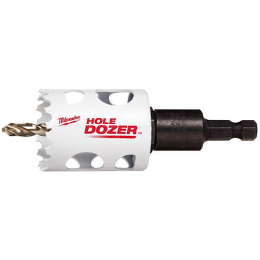 Milwaukee Hole Dozer 1-1/2 in. Bi-Metal 2.7 in. L X 3/8 in. D Hole Saw with Arbor and Pilot Bit