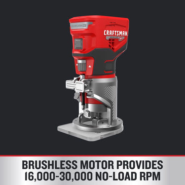 CRAFTSMAN V20 Cordless Fixed Base Router Tool Only