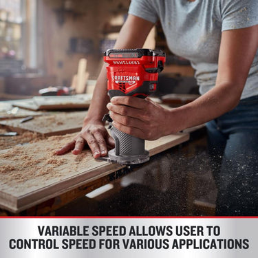 CRAFTSMAN V20 Cordless Fixed Base Router Tool Only