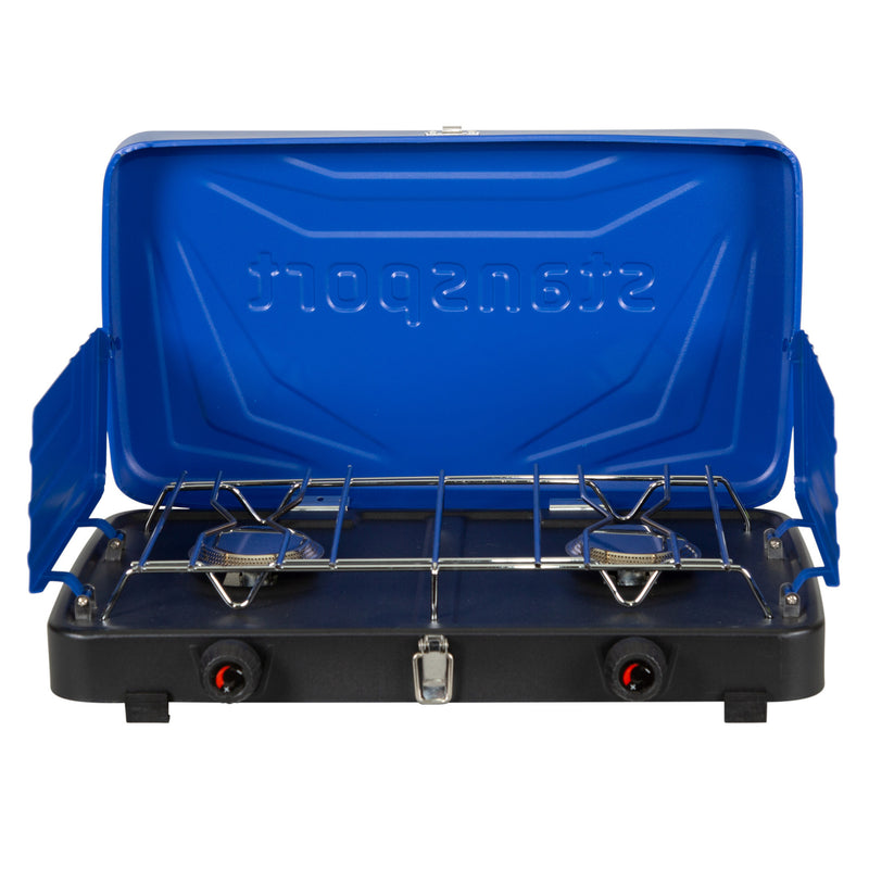Load image into Gallery viewer, Stansport 2-Burner Regulated Propane Stove
