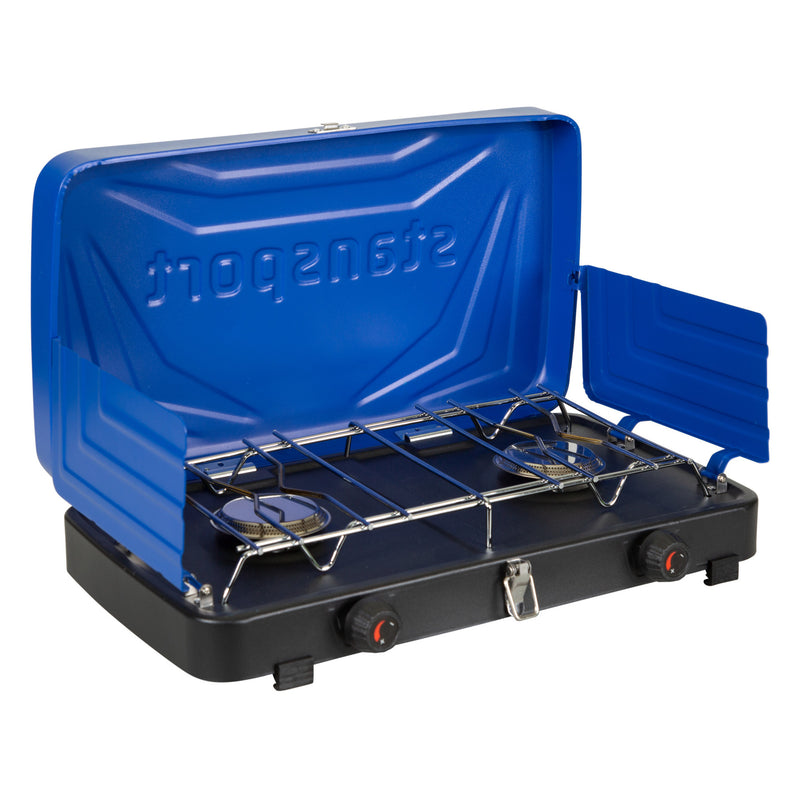 Load image into Gallery viewer, Stansport 2-Burner Regulated Propane Stove
