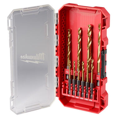 Milwaukee Shockwave Titanium Impact Rated Drill Bit Set Hex Shank 10pc