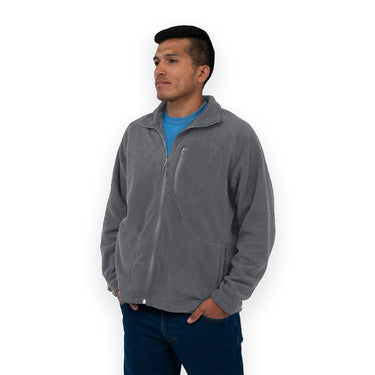 Key Men's Glacier Fleece Jacket (Light Gray) Size L