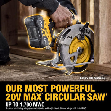DeWalt 20V MAX XR 7-1/4 in. Cordless Brushless Circular Saw with Brake Tool Only