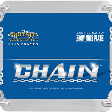 Chrome Chain Decorative License Plate Cover