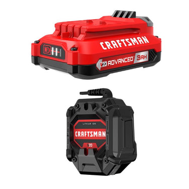 CRAFTSMAN V20 Advanced CMCB2103-CK 3 Ah Lithium-Ion Battery and Charger 2 pc