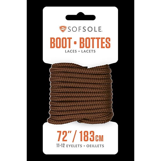 Sof Sole Boot Laces, Brown, 72 in