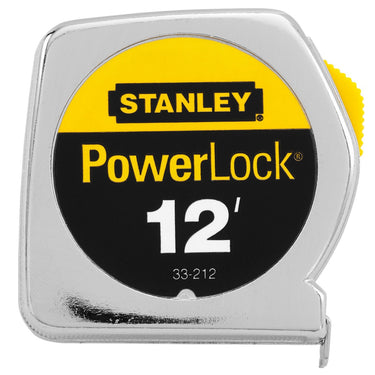 Stanley PowerLock 12 ft. L X 0.5 in. W Compact Tape Measure 1 pk