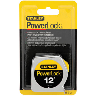 Stanley PowerLock 12 ft. L X 0.5 in. W Compact Tape Measure 1 pk