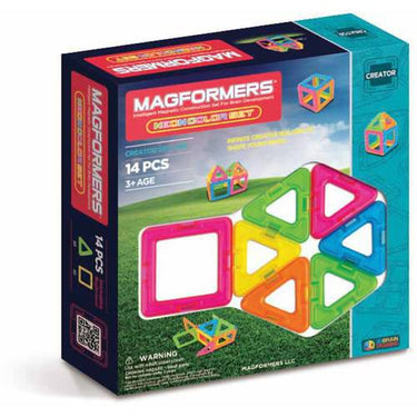 Magformers Neon 14-Piece Magnetic Construction Set