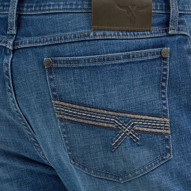 Wrangler 20X Men's Beckner 42 Slim Boot Cut Jeans (Medium Wash) Size 31X34
